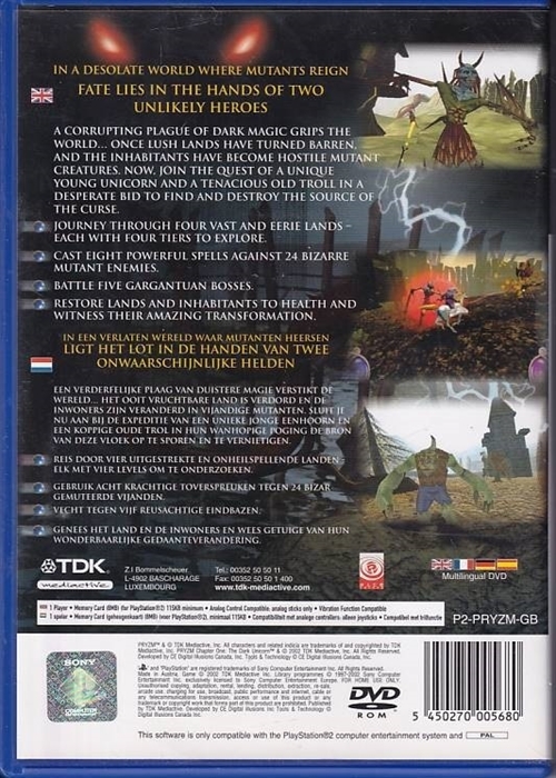 Pryzm Chapter One The Dark Unicorn - PS2 (B Grade) (Genbrug)